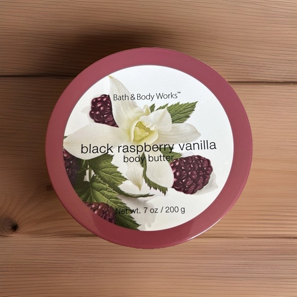 Bath Body Works Black Raspberry Vanilla Body Butter Shea Jojoba 7oz - Picture 4 of 4